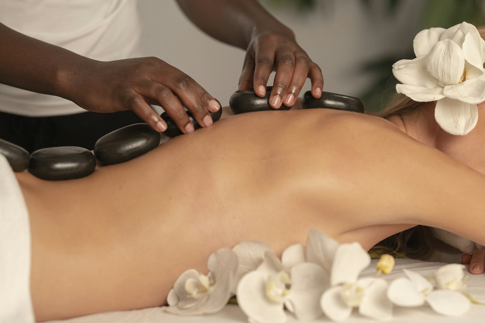 The room, ready — warm table, low light — Fernhollow Massage & Bodywork